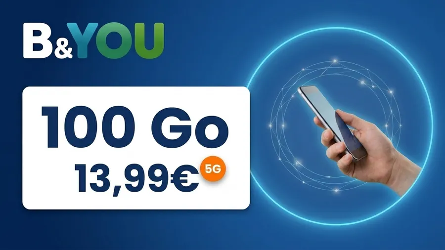 B&You ajuste son forfait 5G à 100 Go pour 13,99€