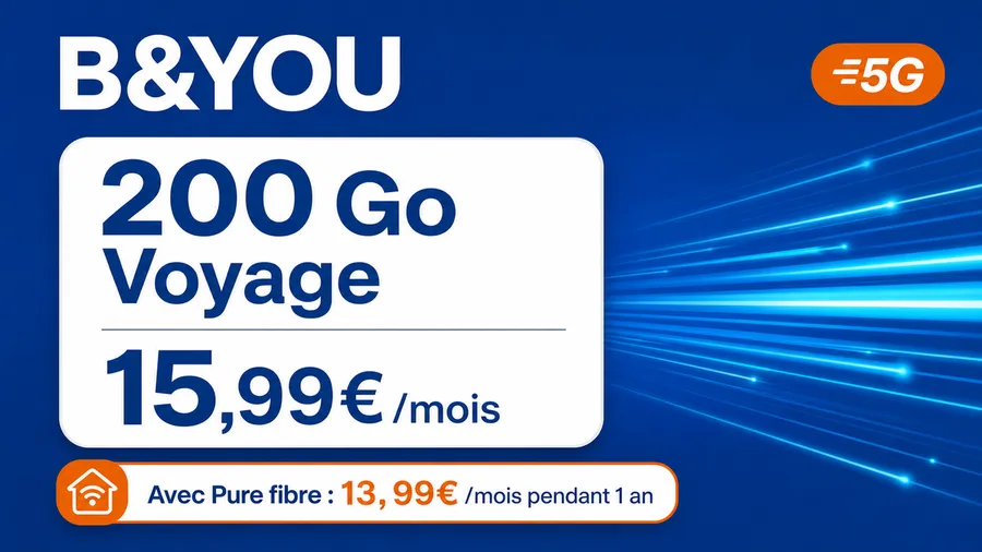 B&You Voyage 200 Go revient à 15,99€
