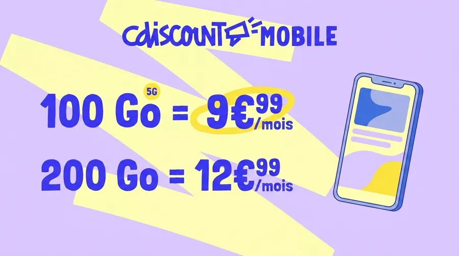Cdiscount Mobile resserre sa gamme : 100 Go à 9,99€ et 200 Go à 12,99€