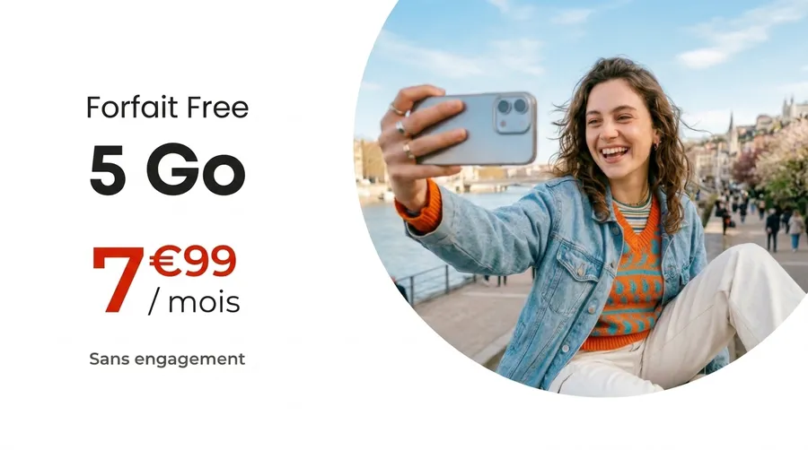Le forfait Free 5 Go passe à 7,99€/mois