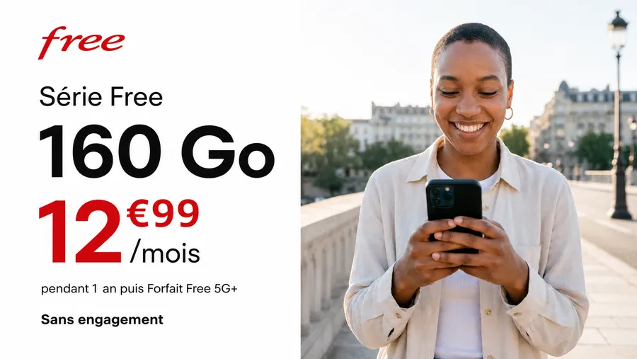 La Série Free passe à 160 Go pour 12,99€ par mois