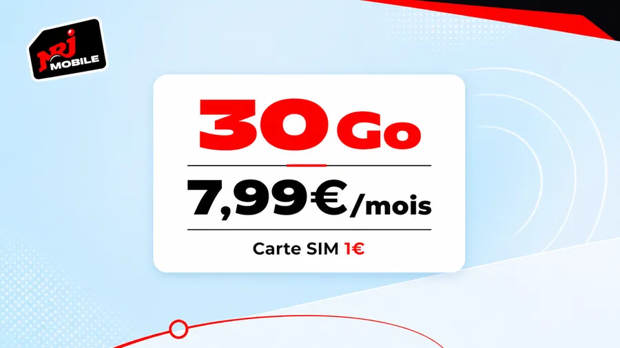 NRJ Mobile : le forfait Woot passe à 30 Go pour 7,99€