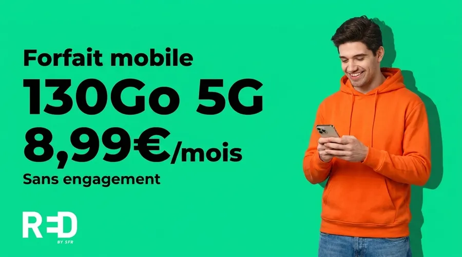 RED passe son forfait 130 Go à 8,99€/mois
