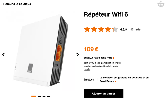 Répéteur Wifi Orange