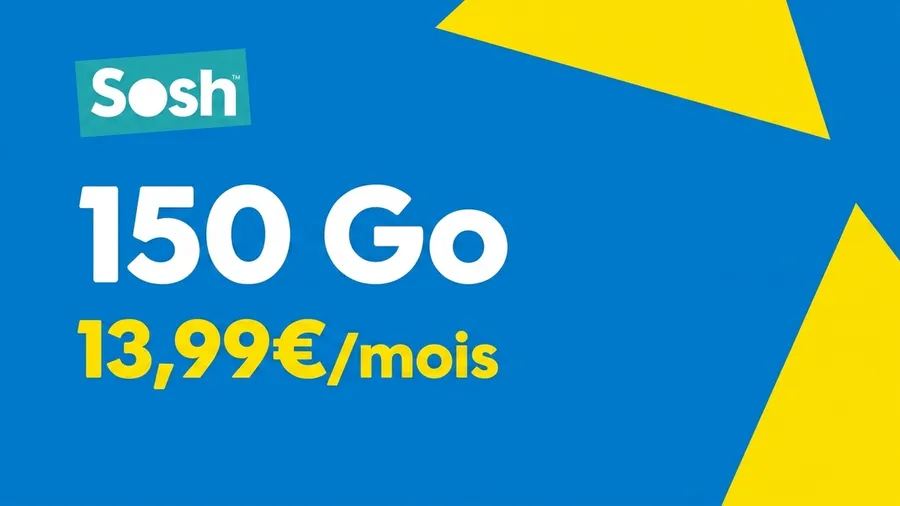 Sosh passe son forfait intermédiaire à 150 Go pour 13,99€/mois